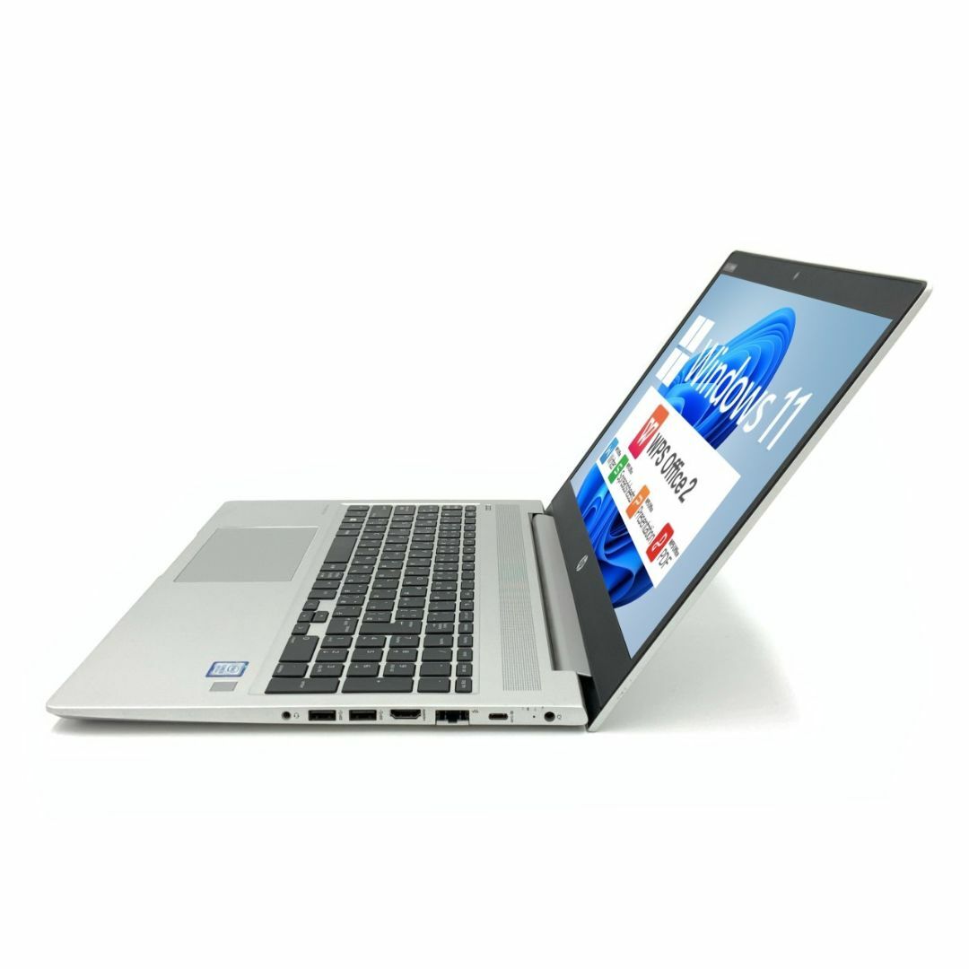 【Windows11】 【薄型】【テレワークに最適】 HP ProBook 450 G6 第8世代 Core i5 8265U/1.60GHz 4GB SSD120GB M.2 64bit WPSOffice 15.6インチ フルHD カメラ テンキー 無線LAN ノートパソコン PC