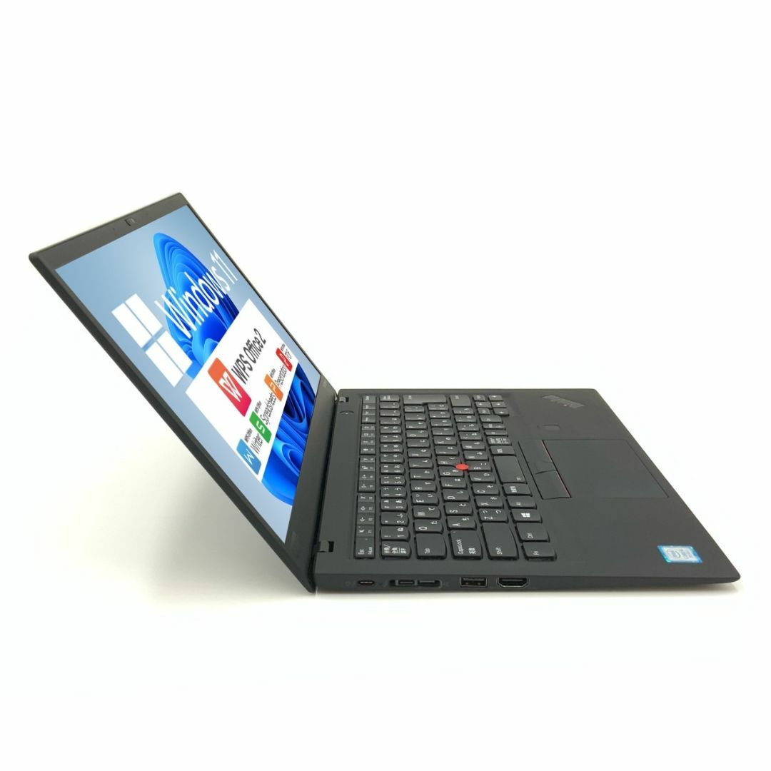 【Windows11】 【質量わずか1.13kg】 【薄さ15.95mm】 Lenovo ThinkPad X1 Carbon（2018モデル） 第8世代 Core i5 8250U 8GB SSD120GB 64bit WPSOffice 14インチ フルHD カメラ 無線LAN パソコン ノートパソコン PC モバイルノート Notebook