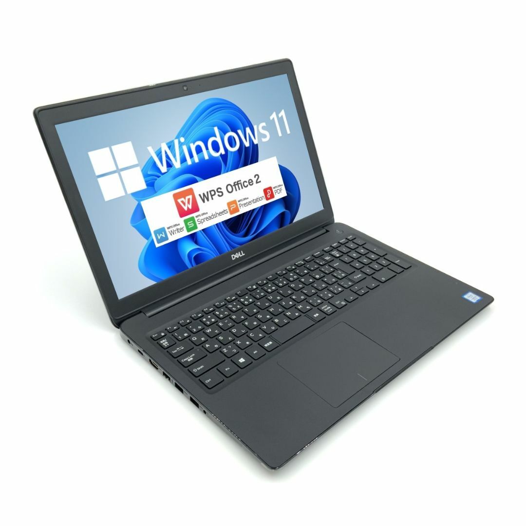 【Windows11】 【薄型】 【人気】 DELL Latitude 3500 第8世代 Core i5 8265U/1.60GHz 32GB SSD120GB NVMe 64bit WPSOffice 15.6インチ HD カメラ テンキー 無線LAN パソコン ノートパソコン PC Notebook 2
