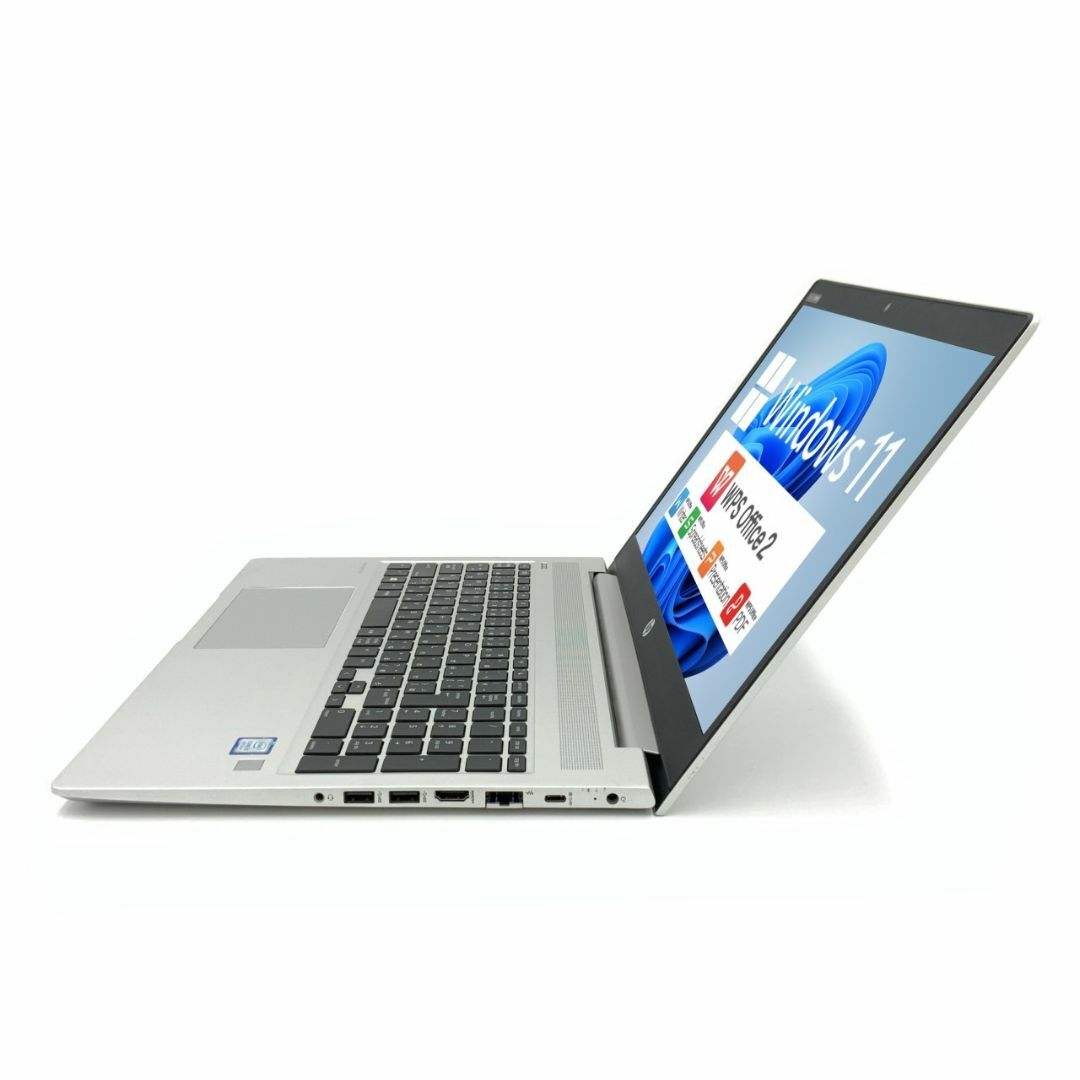 【Windows11】 【薄型】 【テレワークに最適】 HP ProBook 450 G6 第8世代 Core i5 8265U/1.60GHz 16GB SSD240GB M.2 64bit WPSOffice 15.6インチ HD カメラ テンキー 無線LAN ノートパソコン PC 3