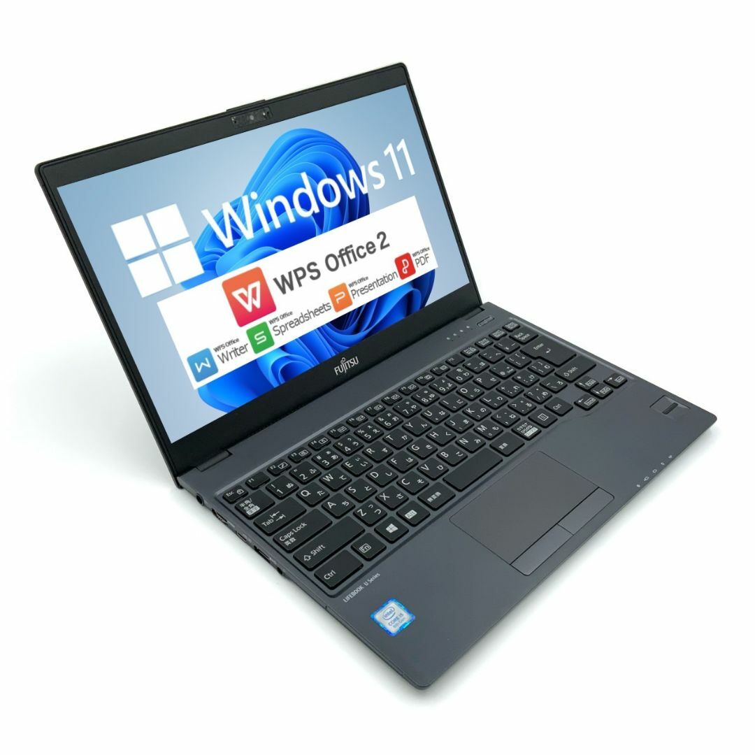 【Windows11】 【軽量ノート799g】 FUJITSU LIFEBOOK U938 第8世代 Core i5 8250U 4GB SSD240GB 無線LAN フルHD 64bit WPS Office 13.3インチ パソコン ノートパソコン Notebook