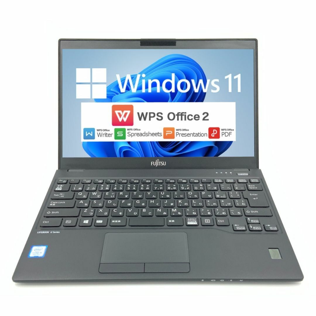 ドライブなし【Windows11】 【軽量ノート777g】 FUJITSU LIFEBOOK U939 第8世代 Core i5 8365U 8GB 新品SSD480GB 無線LAN フルHD Windows11 64bit WPS Office 13.3インチ パソコン ノートパソコン PC モバイルノート Notebook