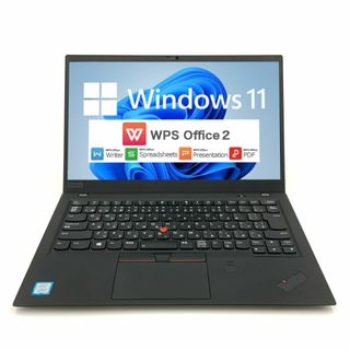 Windows11】 【質量わずか1.13kg】 【薄さ15.95mm】 Lenovo ThinkPad X1 Carbon(2018モデル) 第8世代 Core i5 8250U 8GB 新品SSD2TB 64bit WPSOffice 14インチ フルHD カメラ 無線LAN 中古パソコン ノートパソコン PC モバイルノート Notebook 【中古】の通販 by 岡田 Windows11】 【質量わずか1.13kg】 【薄さ15.95mm】 Lenovo ThinkPad X1 Carbon(2018モデル) 第8世代 Core i5 8250U 8GB 新品SSD2TB 64bit WPSOffice 14インチ フルHD カメラ 無線LAN 中古パソコン ノートパソコン PC モバイルノート Notebook 【中古】の通販 by 岡田