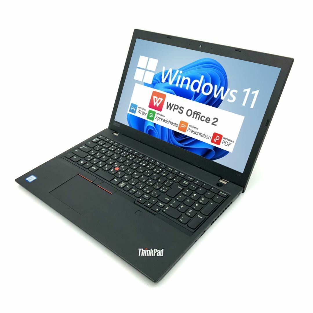 【Windows11】 【迷ったらコレ！】 Lenovo L590 第8世代 Core i5 8265U/1.60GHz 32GB SSD120GB M.2 64bit WPSOffice 15.6インチ HD カメラ テンキー 無線LAN パソコン ノートパソコン PC Notebook 1