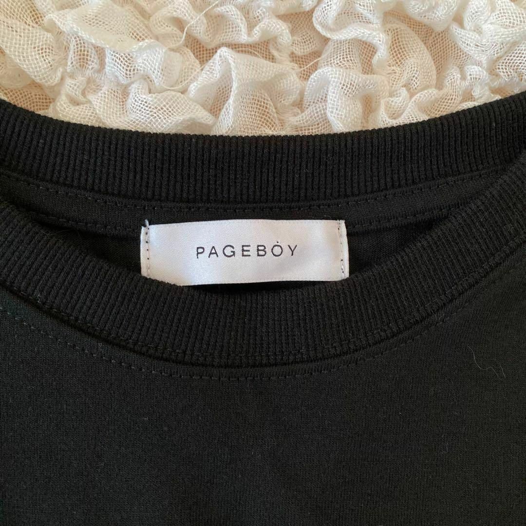 PAGEBOY(ページボーイ)のPAGEBOY ページボーイ ウエストデザインタックワンピース ブラック レディースのワンピース(ロングワンピース/マキシワンピース)の商品写真