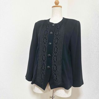 昭和 レトロ 上品 刺繍 レース ノーカラー ゴシック ブラウス シャツ カーデ(シャツ/ブラウス(長袖/七分))