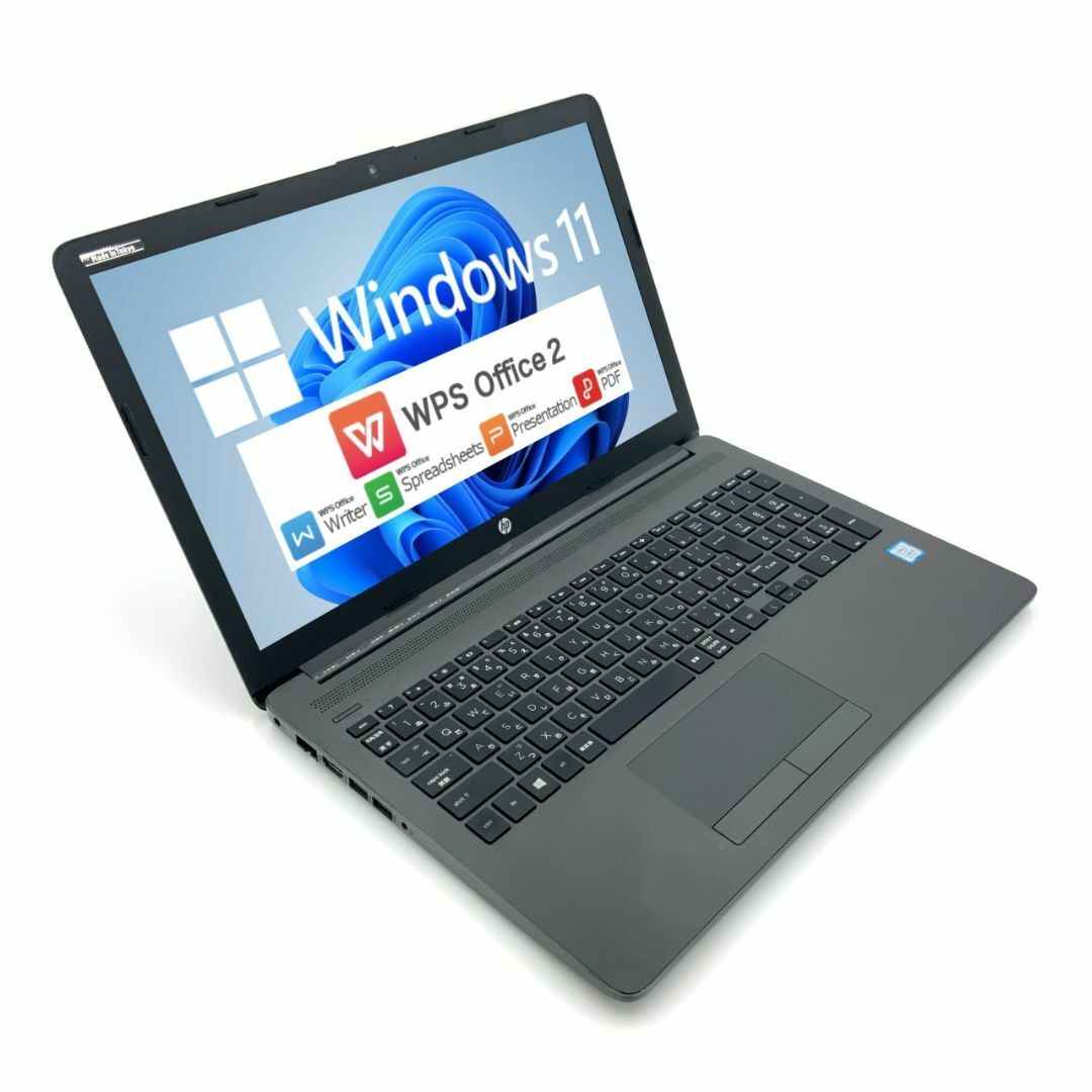 【Windows11】【新入荷】【スタイリッシュ】 HP 250 G7 第8世代 Core i5 8265U/1.60GHz 64GB HDD500GB スーパーマルチ 64bit WPSOffice 15.6インチ HD カメラ テンキー 無線LAN パソコン ノートパソコン PC Notebook
