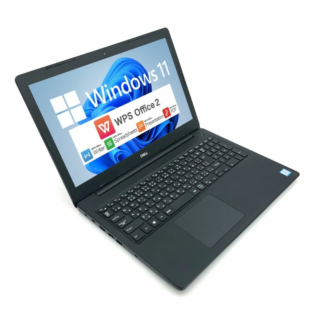 【Windows11】【ビジネスノート】【スタイリッシュ】 DELL Latitude 3590 第8世代 Core i5 8250U/1.60GHz 16GB 新品SSD480GB 64bit WPSOffice 15.6インチ HD カメラ テンキー 無線LAN パソコン ノートパソコン PC Notebook 2