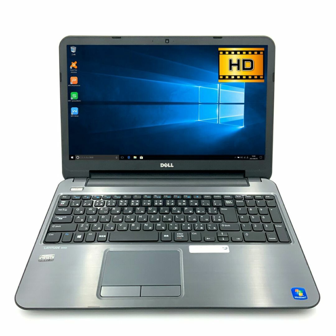 メモリ4GBampnbsp【頑丈】【ビジネスノート】 DELL Latitude 3540 第4世代 Core i3 4010U/1.70GHz 4GB HDD250GB Windows10 64bit WPSOffice 15.6インチ HD カメラ テンキー 無線LAN パソコン ノートパソコン PC Notebook