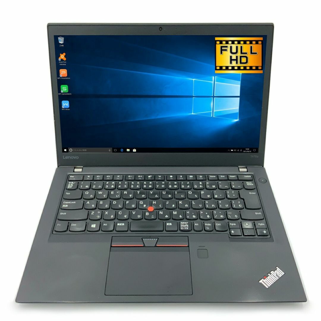 【FullHD】【Type-C】 Lenovo ThinkPad T470 第7世代 Core i5 7200U/2.50GHz 4GB SSD120GB M.2 NVMe Windows10 64bit WPSOffice 14インチ フルHD カメラ 無線LAN パソコン ノートパソコン モバイルノート PC Notebook