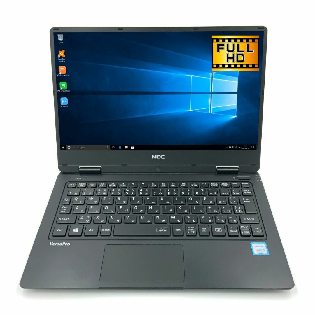 【超小型】【高性能】 NEC VersaPro VKT12/H 第7世代 Core i5 7Y54/1.20GHz 8GB SSD120GB M.2 NVMe Windows10 64bit WPSOffice 12.5インチ フルHD 無線LAN パソコン ノートパソコン モバイルノート PC Notebook