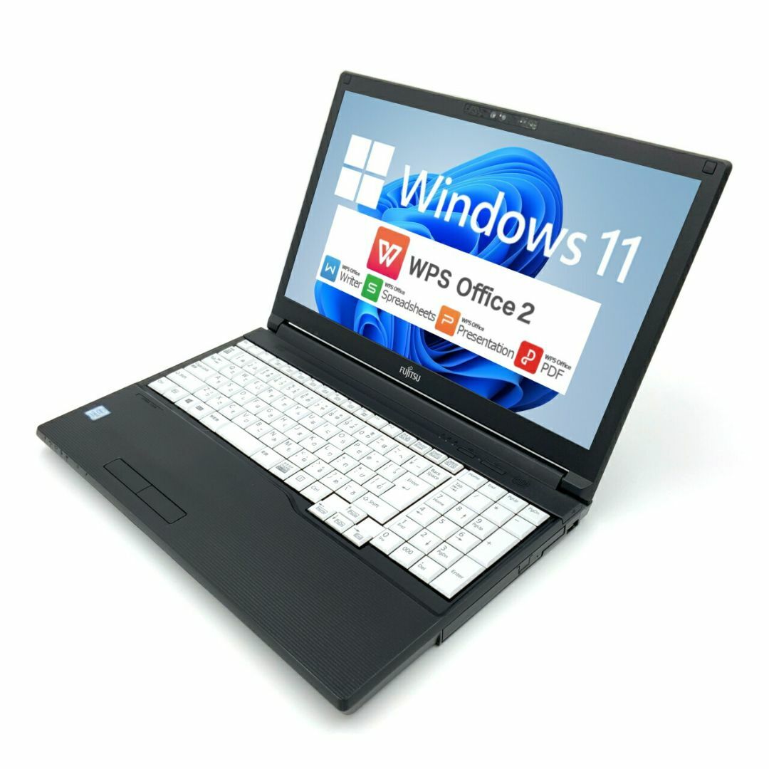 【Windows11】【ドライブ付】【多機能】 富士通 FUJITSU LIFEBOOK A579 第8世代 Core i5 8265U/1.60GHz 32GB HDD250GB スーパーマルチ 64bit WPSOffice 15.6インチ HD カメラ テンキー 無線LAN パソコン ノートパソコン PC Notebook 1