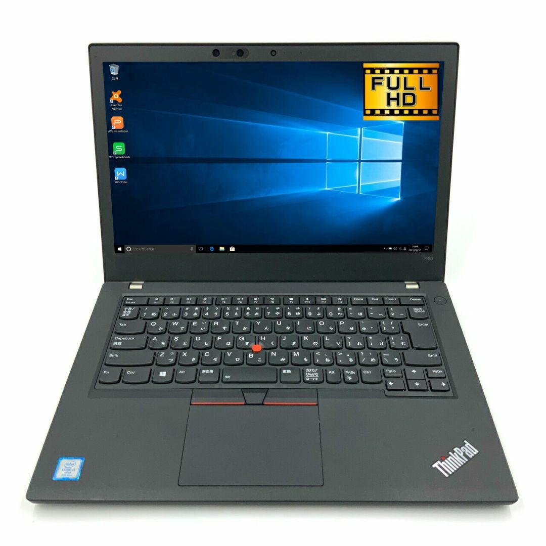 【パフォーマンスを追求したビジネスノート】 Lenovo ThinkPad T480 第8世代 Core i5 8250U/1.60GHz 8GB HDD250GB Windows10 64bit WPSOffice 14インチ フルHD カメラ 無線LAN パソコン ノートパソコン モバイルノート PC Notebook