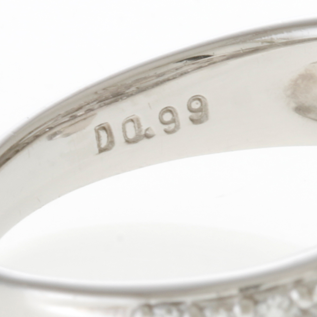 リング・指輪 12.5号 リボン Pt900プラチナ ダイヤモンド 0.99ct 7