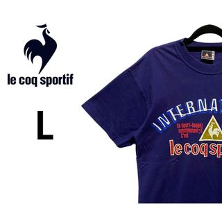 ルコックスポルティフ(le coq sportif)のルコックスポルティフ　プリントＴシャツ　パープル　L　K00307(Tシャツ/カットソー(半袖/袖なし))