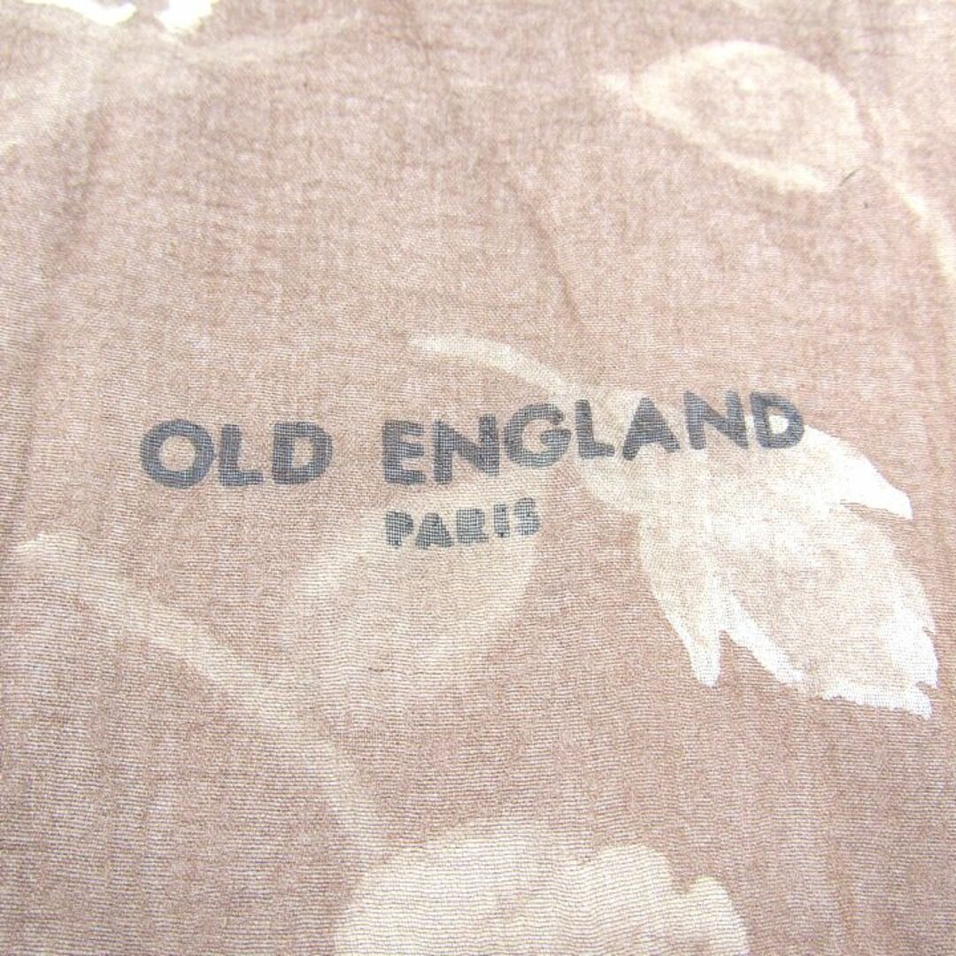 OLD ENGLAND(オールドイングランド)のオールドイングランド ストール 花柄 シルク100％ フランス製 ブランド 小物 レディース ブラウン OLD ENGLAND レディースのファッション小物(ストール/パシュミナ)の商品写真