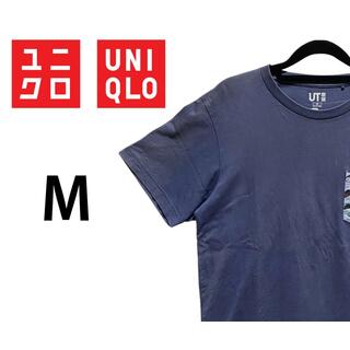 ユニクロ(UNIQLO)のユニクロ　 UT　ガンダムグラフィックＴシャツ　M　ブルー　K00308(Tシャツ/カットソー(半袖/袖なし))