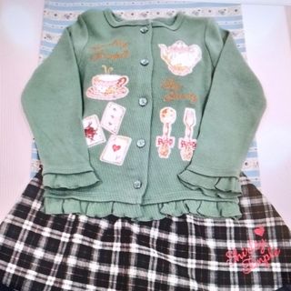 キッズ服女の子用(90cm~)トランプアリスカーディガン/シャーリーテンプル