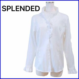 SPLENDED 婦人服 ブラウス 11号M ネックフリル セレモニーコーラス☆(シャツ/ブラウス(半袖/袖なし))