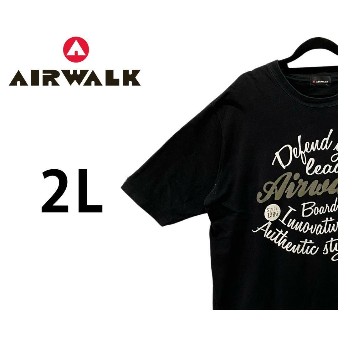 AIRWALK(エアウォーク)のエアウォーク　プリントＴシャツ　ブラック　2L　K00310 メンズのトップス(Tシャツ/カットソー(半袖/袖なし))の商品写真