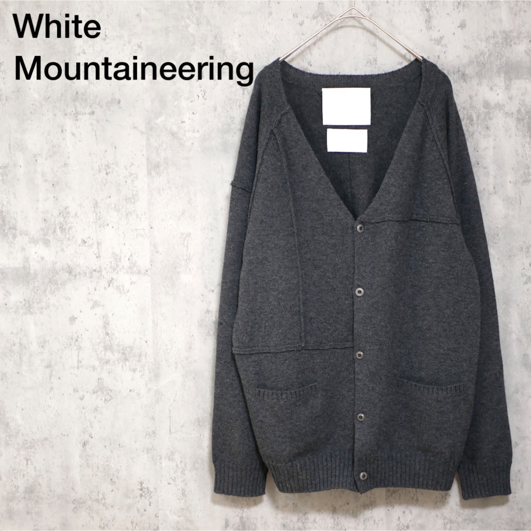 White Mountaineering パターン切替カーディガン-