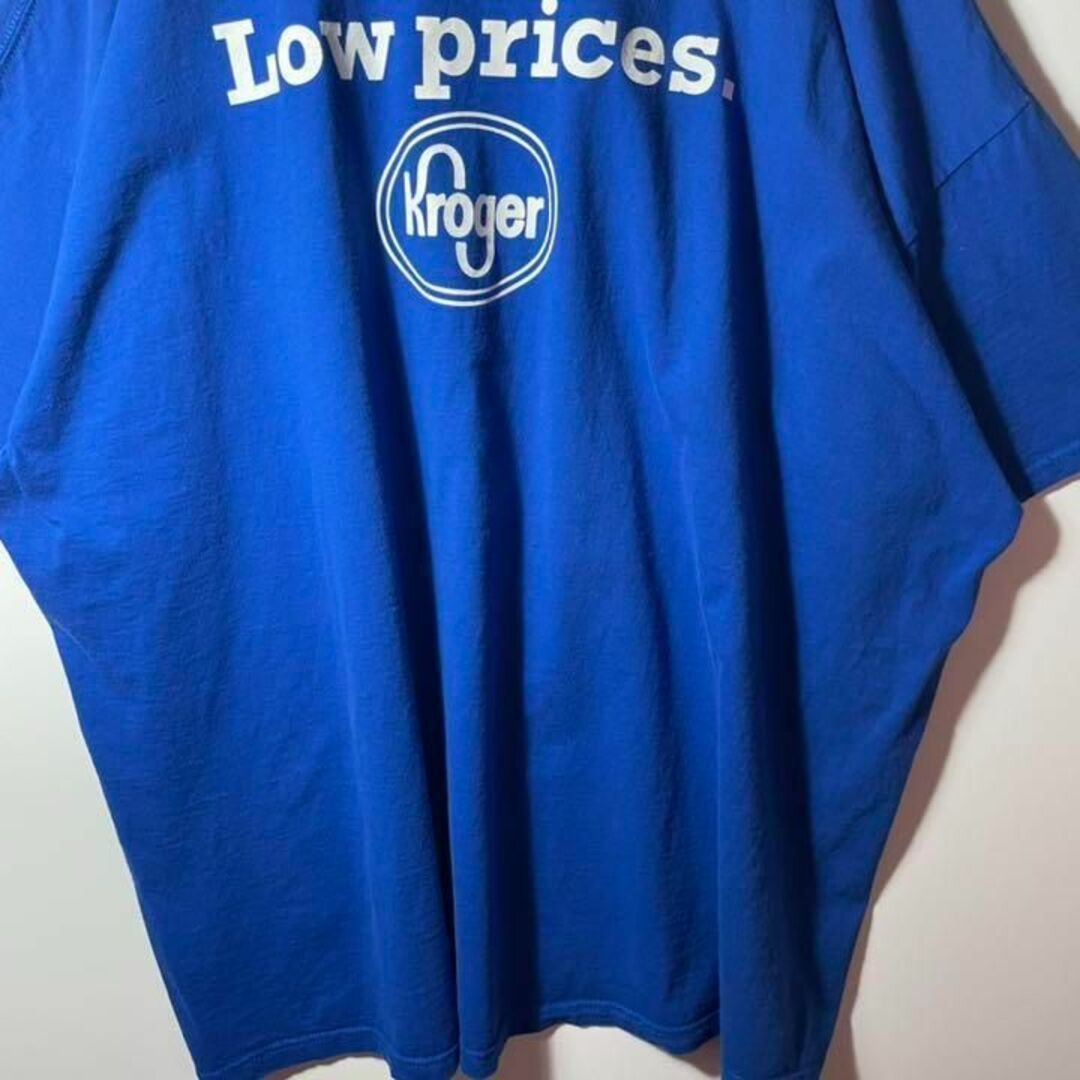 【USA IMPORT❗️】90s 2XL 青　企業ロゴプリントビッグシルエット