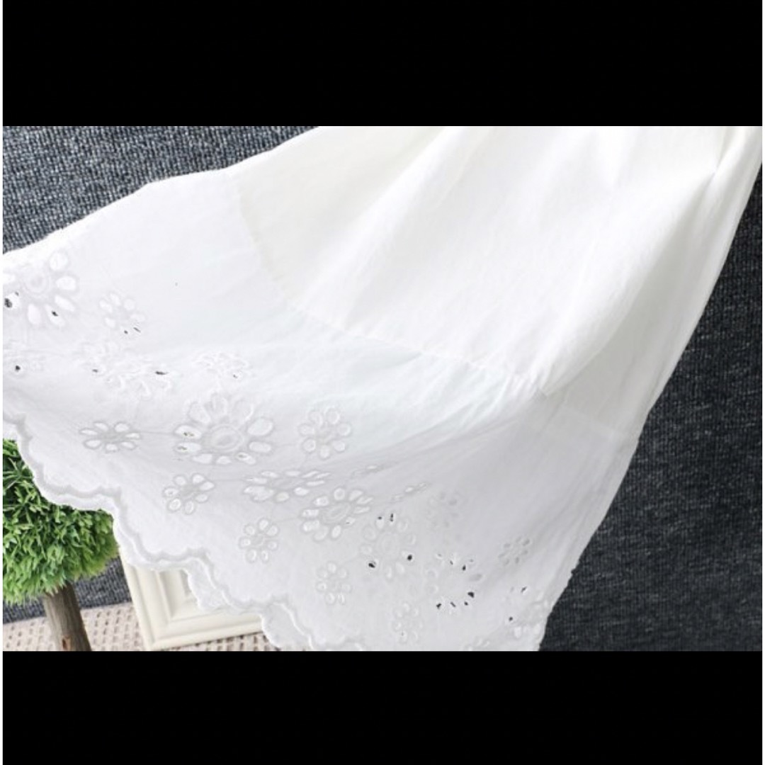 SM2(サマンサモスモス)のぺチパン　裾刺花柄重ね着　綿100％ 楽ちん ナチュラル系 レディースのパンツ(バギーパンツ)の商品写真