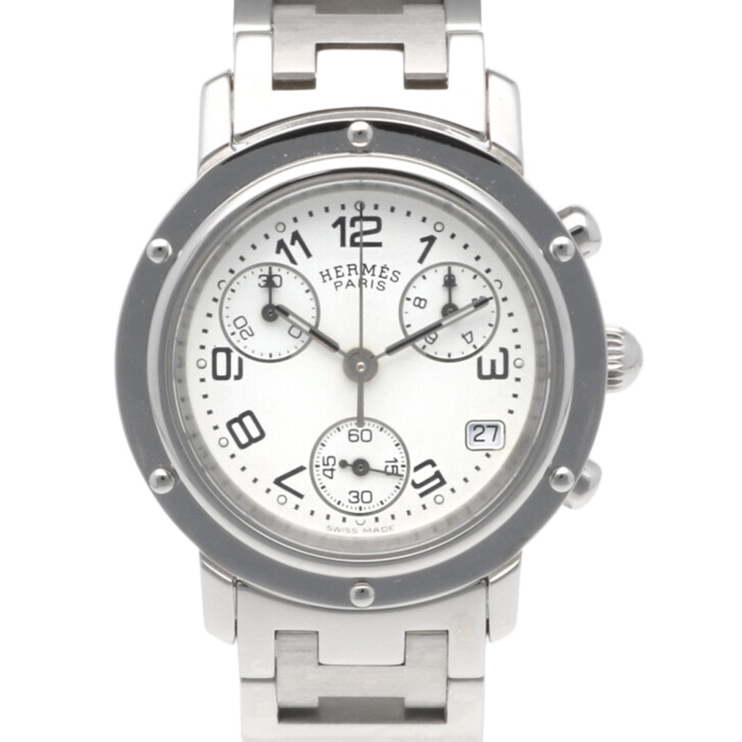 エルメス クリッパークロノ 腕時計 時計 ステンレススチール CL/310 クオーツ ユニセックス 1年保証 HERMES