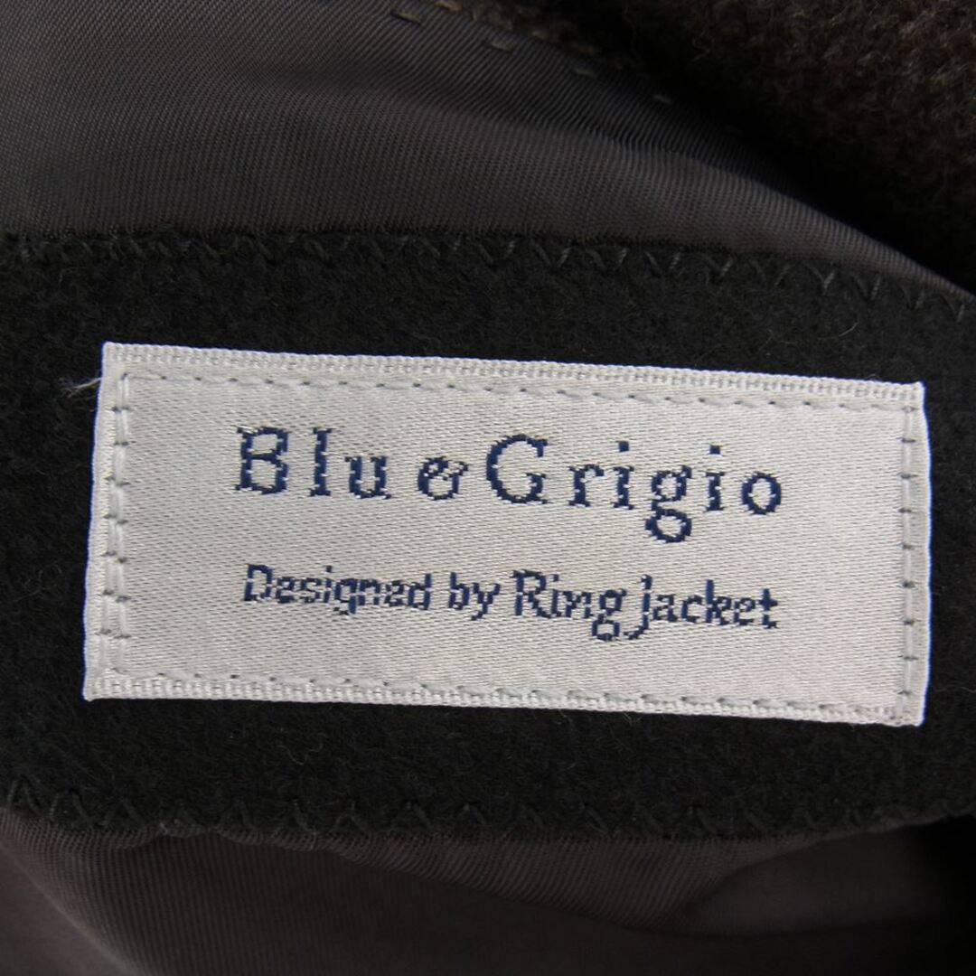ブルーエグリージオ Blu e Grigio テーラードジャケット U3AJ06 RING JACKET リングジャケット ウール シルク 段返り 3B テーラードジャケット ブラウン系 44 3