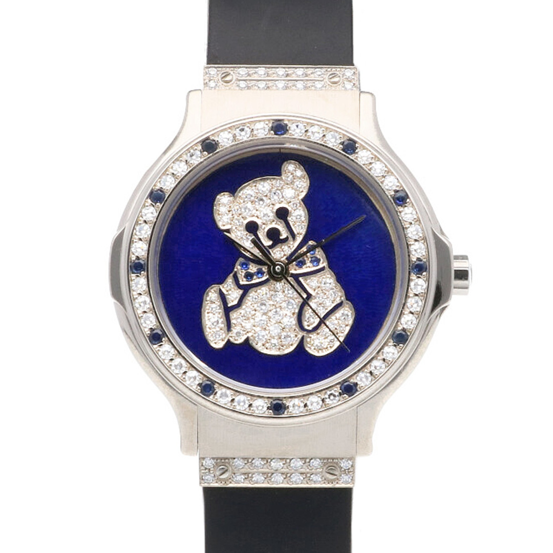 ウブロ MDMクラシック テディベア 腕時計 時計 18金 K18ホワイトゴールド クオーツ レディース 1年保証 HUBLOT