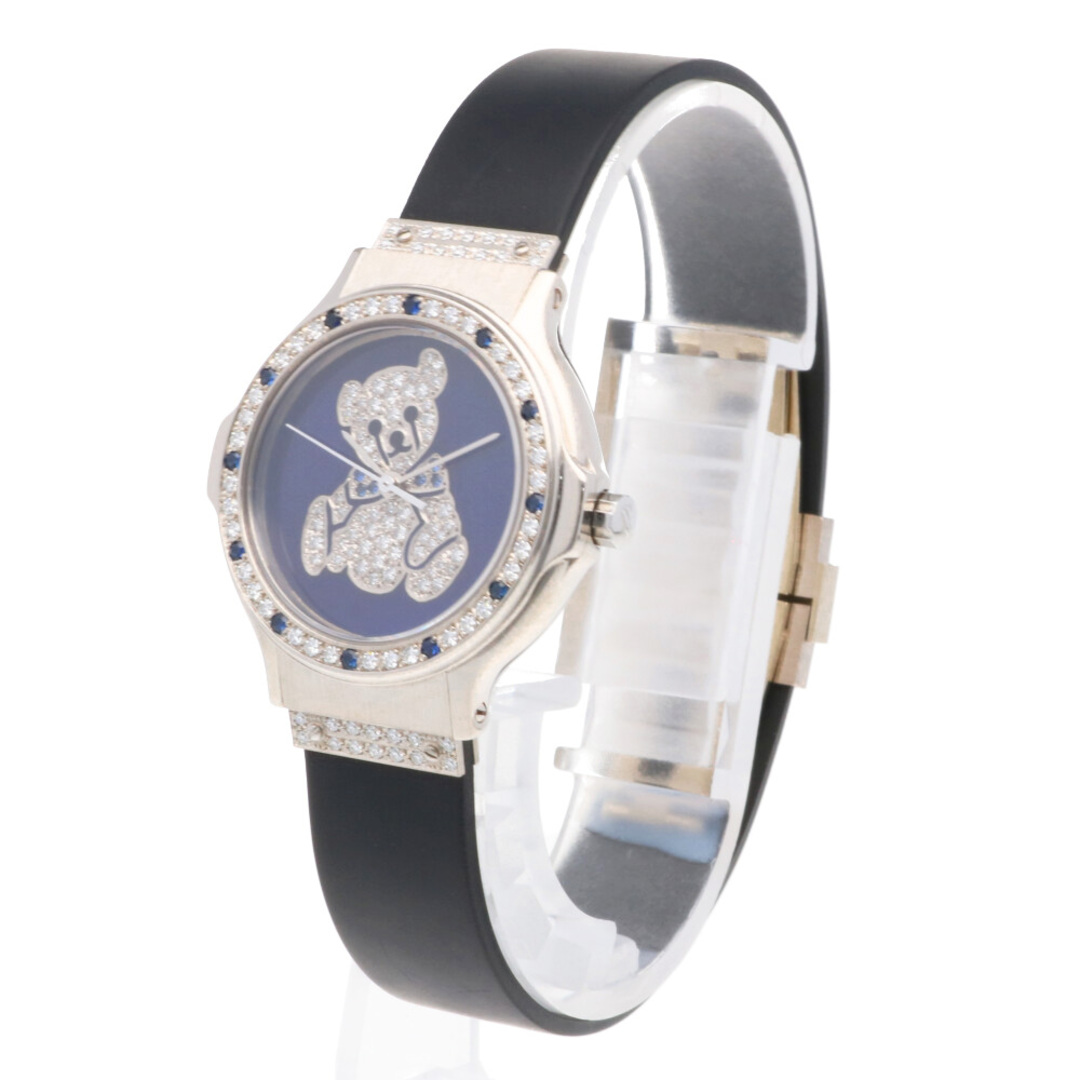 ウブロ MDMクラシック テディベア 腕時計 時計 18金 K18ホワイトゴールド クオーツ レディース 1年保証 HUBLOT 2