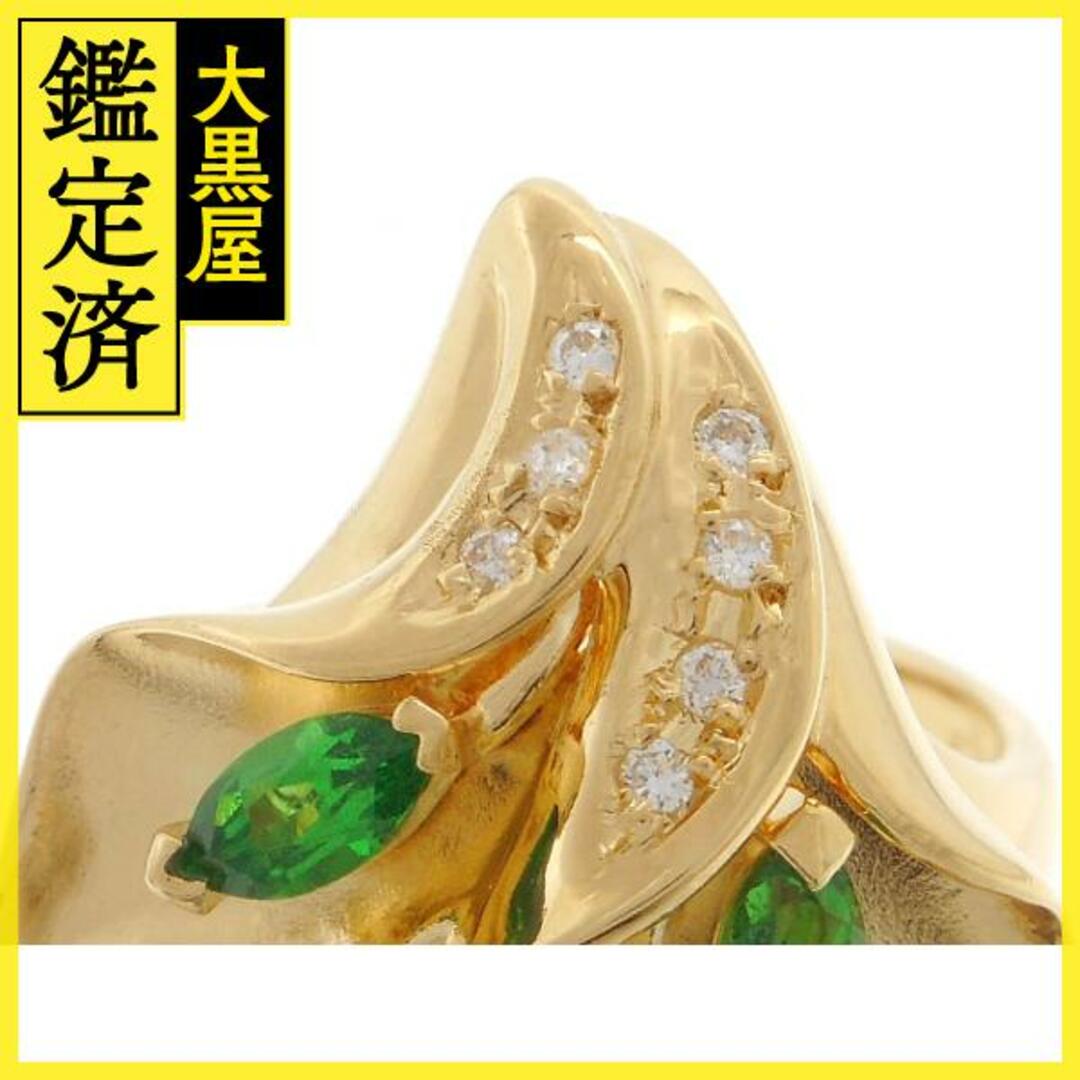 リング　指輪　グリーンガーネット　ダイヤモンド　【200】 レディースのアクセサリー(リング(指輪))の商品写真