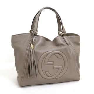 グッチ(Gucci)の【GUCCI】グッチ ソーホー トートバッグ インターロッキングG レザー グレージュ×ゴールド金具 282309/tm07746ar(トートバッグ)