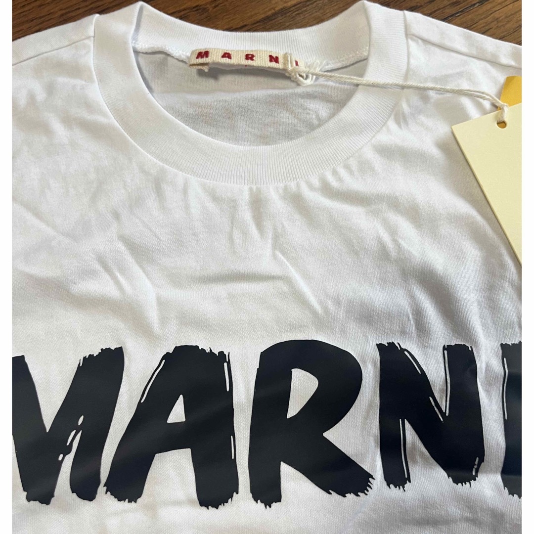 【新品・未使用】MARNI KIDS ロゴプリントコットンTシャツブラック10Yキッズ/ベビー/マタニティ
