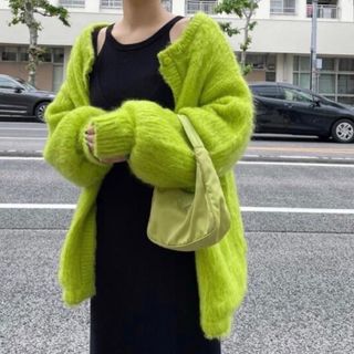 【AMERI】2WAY MOHAIR SHAGGY KNIT