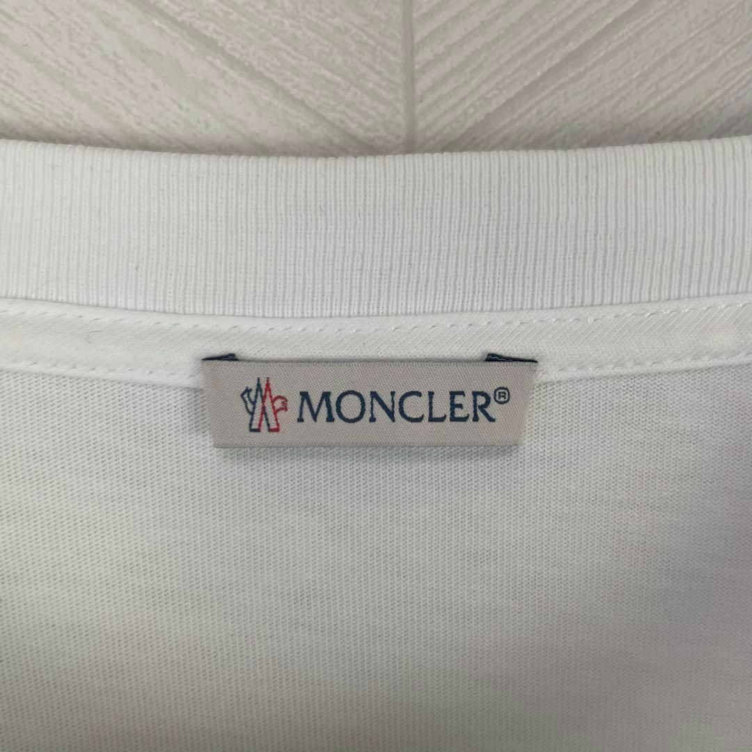 MONCLER - 美品 MONCLER レタリングロゴ オーバーサイズ Tシャツ 白