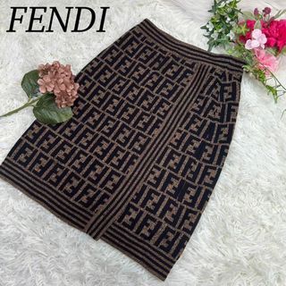 フェンディ(FENDI)のFENDI フェンディ ズッカ柄 人気モデル レディース スカート タイト(ひざ丈スカート)