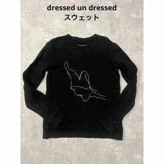 ドレスドアンドレスド(DRESSEDUNDRESSED)のdressed un dressed スウェット　刺繍　黒(スウェット)