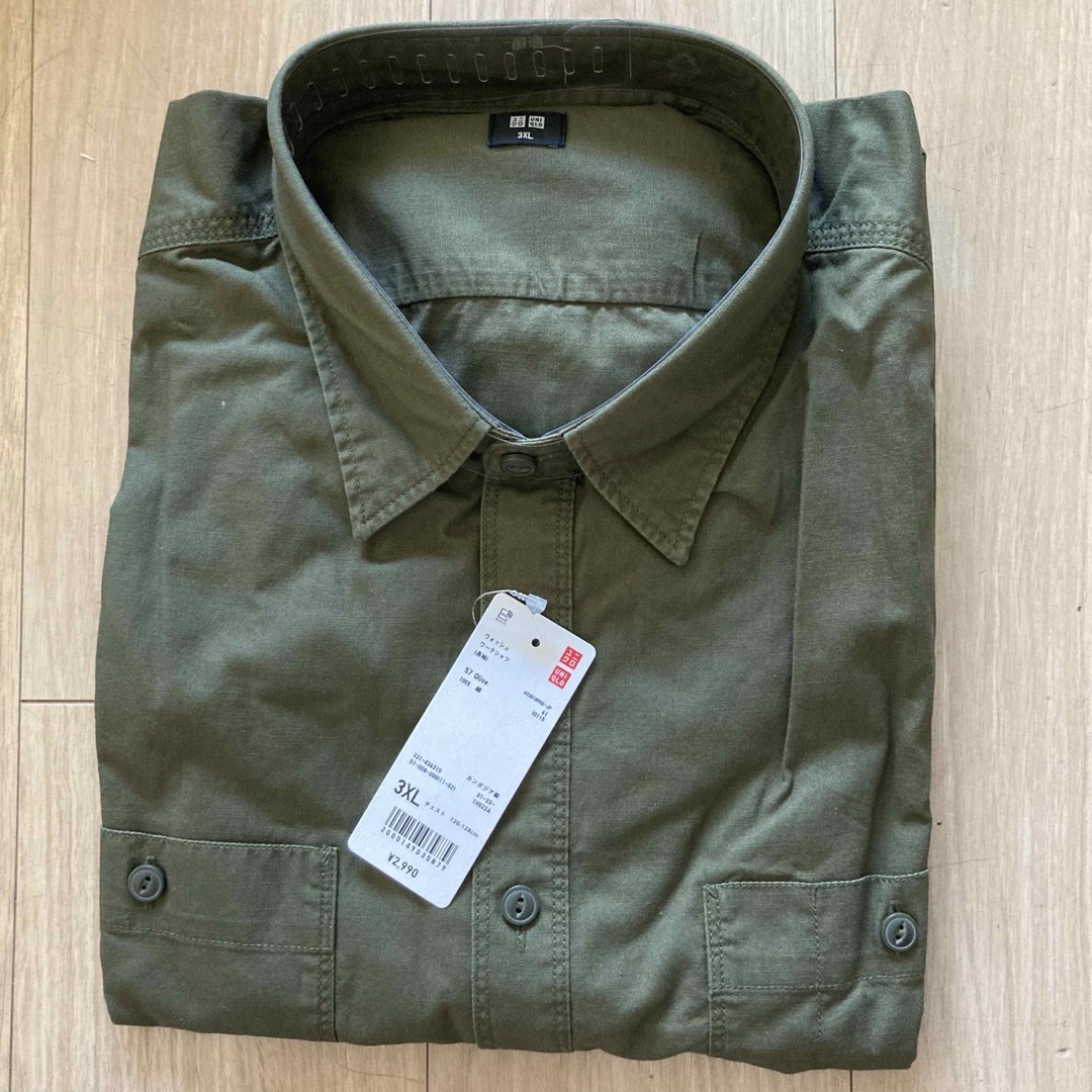 ユニクロ ブロードオーバーサイズシャツ Olive M UNIQLO オリーブ