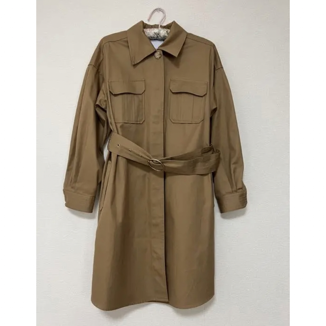 herlipto  belted gabardine cotton jacket58袖丈