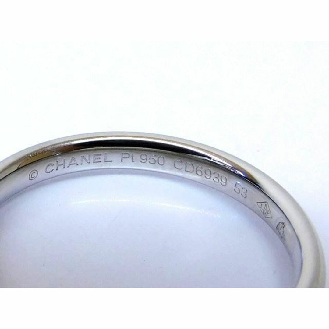 CHANEL 新品同様 シャネル リング .5号 Pt ジョン
