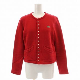 ラコステ(LACOSTE)のLACOSTE BEAMS BOY別注 カーディガン ロゴ 裏起毛 36 S 赤(カーディガン)