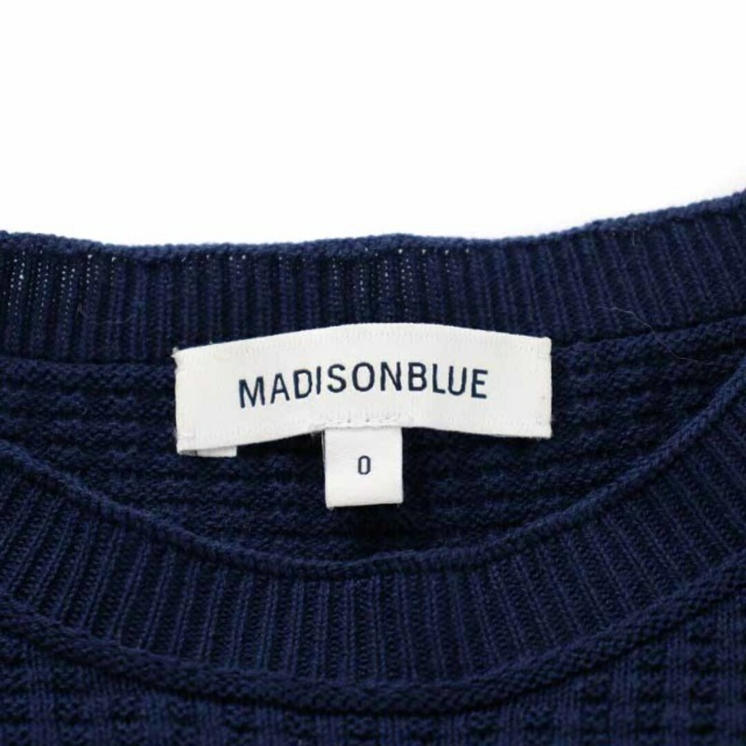 MADISONBLUE(マディソンブルー)のマディソンブルー ニット カットソー 長袖 00 XS 紺 ネイビー レディースのトップス(ニット/セーター)の商品写真