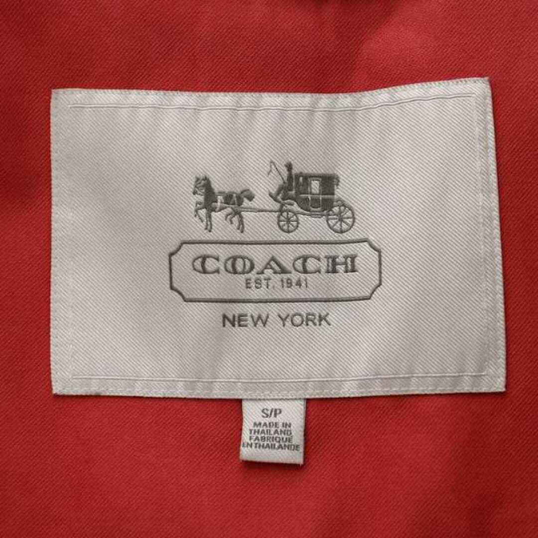 COACH(コーチ)のコーチ COACH ステンカラーコート 裏地ストライプ S 赤 レッド レディースのジャケット/アウター(その他)の商品写真