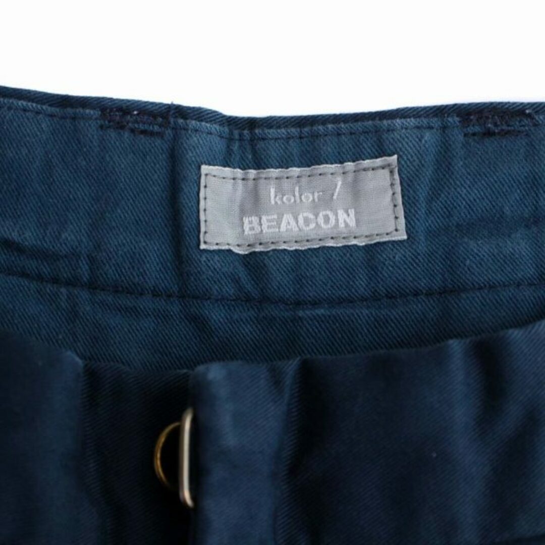 kolor(カラー)のkolor BEACON 20SS パッカリングパンツ ジップフライ S 紺 メンズのパンツ(スラックス)の商品写真