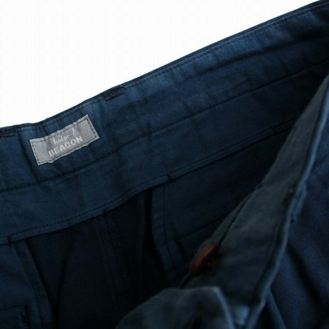 kolor(カラー)のkolor BEACON 20SS パッカリングパンツ ジップフライ S 紺 メンズのパンツ(スラックス)の商品写真