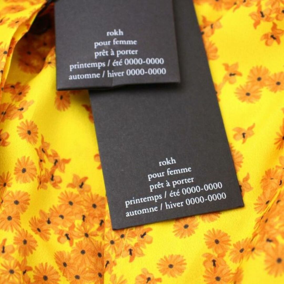 other(アザー)のロック 2020年製 ケープブラウス シャツ 花柄 ボウタイ リボン 34 黄色 レディースのトップス(シャツ/ブラウス(長袖/七分))の商品写真