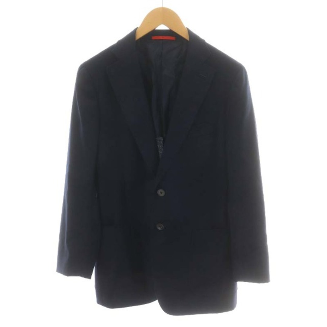 ISAIA テーラードジャケット ブレザー シングル ウール 46 M 紺の通販