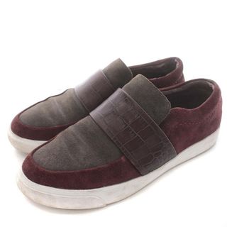 クラークス(Clarks)のクラークス スリッポン スエード スニーカー UK4.5 23.5 ボルドー(スリッポン/モカシン)