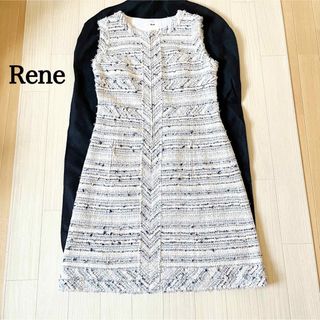 Rene(René) ひざ丈ワンピース(レディース)（ブルー・ネイビー/青色系